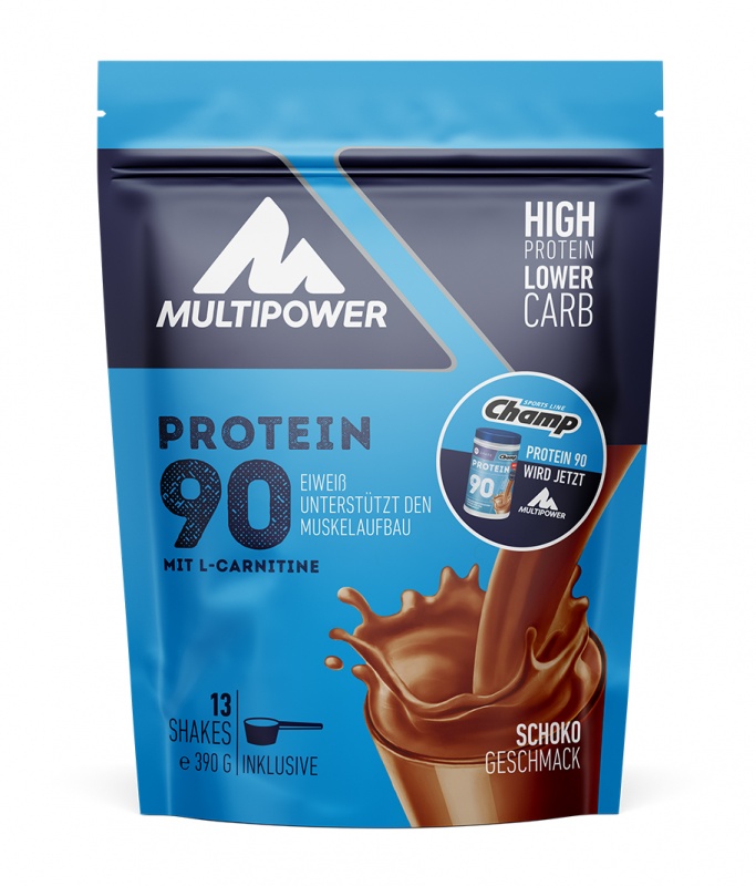 MULTIPOWER PROTEIN 90 s L-carnitinem 390g
