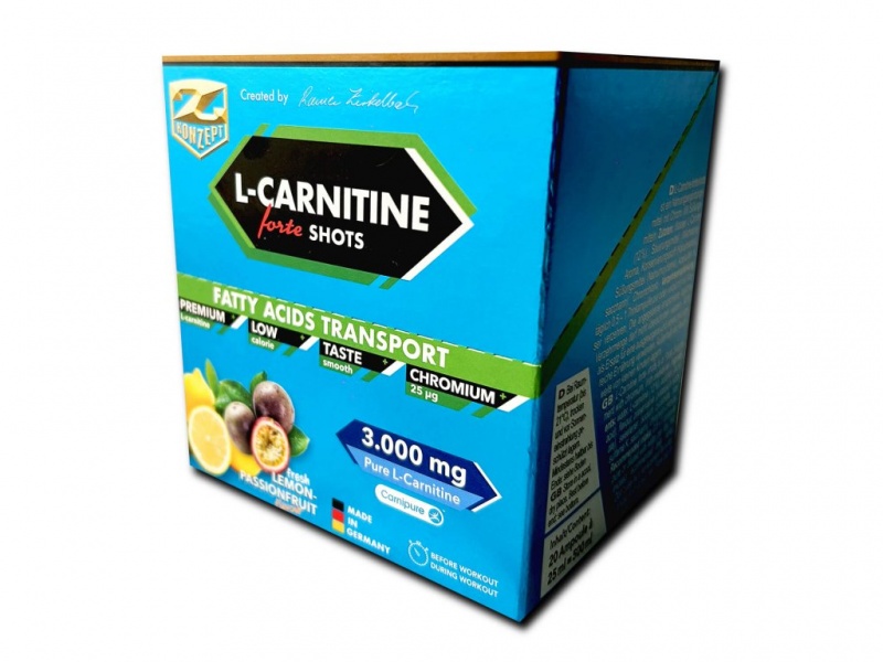 Z-konzept L-carnitine forte shots 3000 mg spalovač tuků 20x25ml