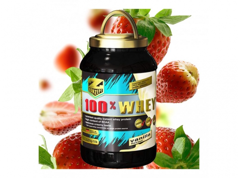 Z-konzept 100% Whey Protein syrovátkový protein jahoda 2270 g