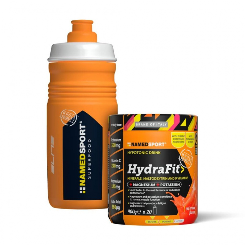 Hypotonický nápoj NAMEDSPORT HYDRA FIT 400 g + lahev HYDRA2PRO